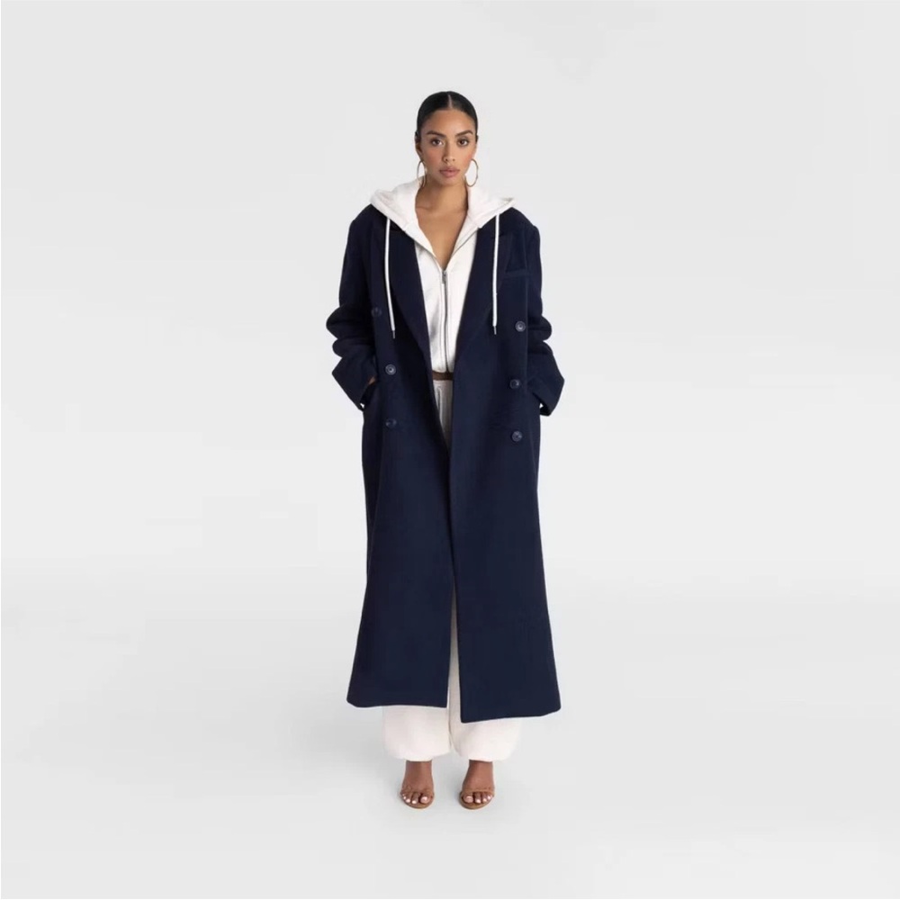 KBB by Kahlana Navy Blue Maxi Coat size M